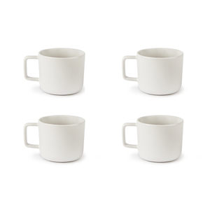 Set di 4 Tazze da Tè Excelsa in Ceramica Bianca Stile Nordico 21 Cl - Product Image 2