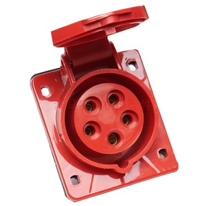 Generador Industrial 380V Trifásico, Enchufe de Pared de 5 Pines, 16A 32A, Impermeable IP66, Plástico Resistente a Manipulaciones - Product Image 1