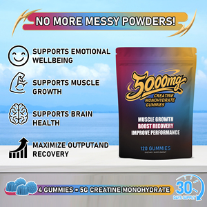 Oem Private Label Pre-workout Supplement 5000mg <strong>Creatine</strong> Gummies for Muscle Growth Herbal Supplements for Max Strength <strong>Creatine</strong> - Product Image 2