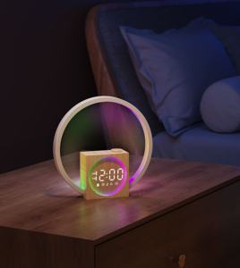 Station météo numérique couleur EMAF Radio-réveil 3 capteurs extérieurs sans fil Thermomètre hygromètre intérieur/extérieur pour le bureau - Product Image 4