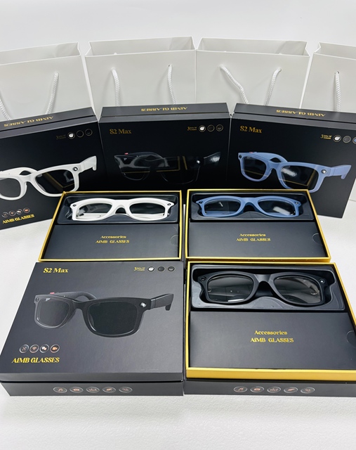 OEM AIMB-S2 Shooting Glasses AI Intelligent Translation Anti-Shake 200W HD 1080P IPX-5 Waterproof Interchangeable Myopia Lens