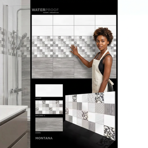 Azulejos de Porcelana Esmaltada Digitalmente de 300x600 mm, Diseño Cúbico Brillante, 12x24, 30x60 cm, para Paredes Interiores/Exteriores de Baños - Product Image 1