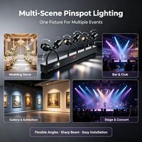 6 Focos LED de 10w Blanco Cálido, DMX512, Luces de Escenario, Luces para DJ, Luces de Discoteca, Luces para Fiestas, Equipos de Iluminación para Eventos de Hotel