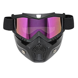 <span class=keywords><strong>Masque</strong></span> pare-vent de <span class=keywords><strong>moto</strong></span> rétro, pour motocyclette, casque, anti-buée, protection contre le sable et la poussière, 1 pièce - Product Image 4