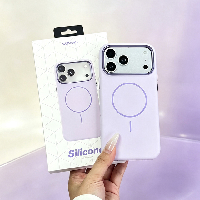 JOYPORODO S071 Metal Lens Frame Liquid Silicone Magnetic Phone case for iPhone 18 17 16 15 Pro Max Shockproof Funda De Silicona