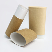 Conteneur de bouteille de parfum cosmétique emballage de déodorant boîte de Tube en papier Kraft ovale