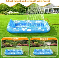 Chaise longue flottante gonflable à jet d'eau avec dossier, pour bain, piscine, extérieur, plage, cour, baignoire, lit d'eau