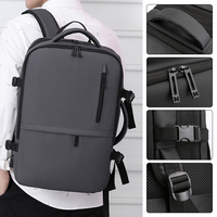 Sac à dos pour ordinateur portable imperméable antivol pour le travail au bureau, grande capacité, vente en gros, grand sac à dos pour ordinateur portable à emporter en avion