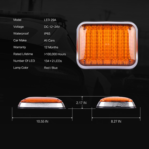 Nueva Luz Lateral de Advertencia de Emergencia LED <span class=keywords><strong>CIGO</strong></span> LED-29A DC12-24V, Luz de Ambulancia, Luz de Camión de Bomberos, Luz de Techo para Vehículos - Product Image 3