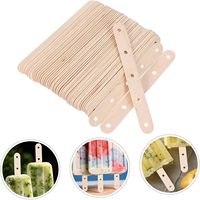 100 bâtonnets en bois pour sucettes glacées, sacs de bâtonnets en bois pour artisanat DIY
