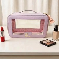 Tas Penyimpanan Mahjong Poker Mewah Modern Ramah Lingkungan Tahan Air Lipat Transparan PVC Gaya Amerika Kasino Judi