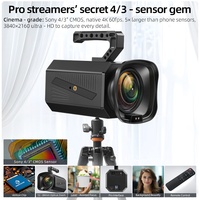 OEM X7 4K Canlı Yayın Web Kamerası 4/3 İnç CMOS Sensör TOF Otomatik Odaklama F1.5 Diyafram Açıklığı /USB3.0 Çıkışlı Video Konferans Plastik