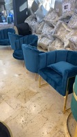 Échantillon Gratuit Moderne Mobilier d'Hôtel et de Maison Balcon Inclinable Tissu Fauteuil Relax de Salon Velours