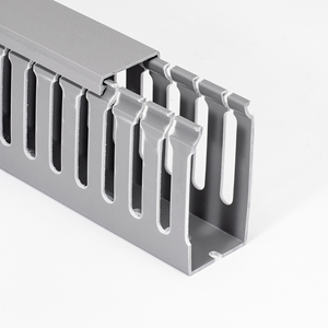 Conduits de câblage en Pvc 80*30mm gris PlasticTrunking organisateur de câble de force industrielle pour équipement de Machine d'<span class=keywords><strong>atelier</strong></span> conduit à fente ouverte - Product Image 1