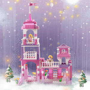 Modelo de Castillo de Princesa Premium, Juguete Educativo de Plástico para Niñas, Bloques de Construcción para Ensamblar, para 0-3 Meses - Product Image 4