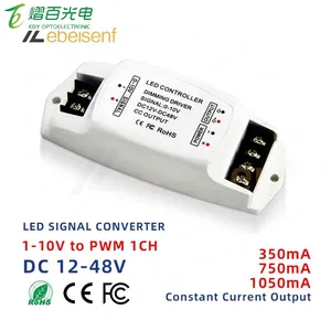 New 1-10V to PWM LED Dimming Signal Converter DC 12-48V Dimmer Low Voltage Lamp Controller Constant Current 350mA 700mA 1050mA