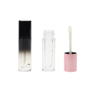 Canfeng wholesale plastic fancy lip gloss containers tube with wands chubby 5ml empty lip gloss tubes black gradient