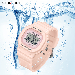 Relojes Deportivos Digitales SANDA 393 para Hombre y Mujer, Reloj de Pulsera Electrónico LED con Resistencia al Agua de 5 Bar, Cuenta Regresiva, Fecha - Product Image 2