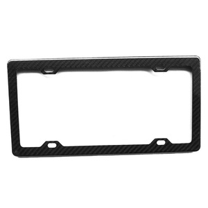 Support de plaque d'immatriculation de voiture VEER personnalisé en fibre de carbone forgée à 100 % avec quatre trous pour BMW/Nissan/Mercedes-Benz/Tesla - Product Image 2
