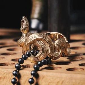 OEM europeo e americano retrò Vintage uomini anelli serpente d'oro anelli personalizzati gioielli per gli uomini - Product Image 5