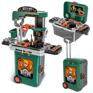 Juego de Herramientas de Juguete 3 en 1 para Niños, Simulación de Mecánico, Mesa de Herramientas, Otras Herramientas Manuales, con Maletín Portátil - Product Image 1