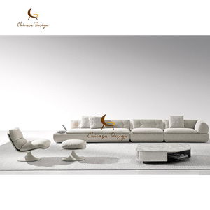 WBERT Style Italien Personnalisé Moderne Luxe Léger & Modulaire Minimaliste Grain Sauvage Lait de Coco Chaud Loisirs pour Salon - Product Image 4