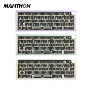 Tastiera Monka 6067 65% guarnizione in alluminio cassa DIY 66 tasti tastiera meccanica Barebone Custom Keyboard Kit tastiera