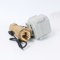 Vanne à bille électrique en laiton 3/4'' à 2 voies, à température contrôlée, avec drainage automatique et minuterie, indice de protection IP67, certifiée CE et NSF61