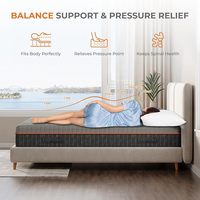 Hochdichte Gel-Memory-Foam-Matratzenauflage mit Massagetextur, Lavendel-Infusion, Belüftung, 25 cm Dicke, Bezug für Wohnmöbel