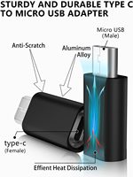 Adaptador AMPLEC USB C Micro USB a tipo C hembra a conector de conversión Micro USB macho