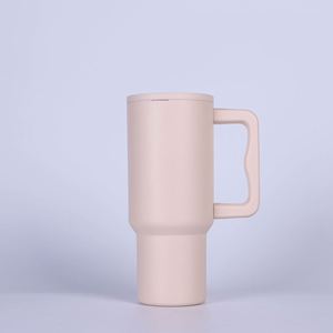 <b>40oz</b> Car Travel H4.0 <b>Handle</b> <b>Tumbler</b> Vacuum Mug Lid Straw Non-Slip Base ODM OEM Custom Design - Product Image 1