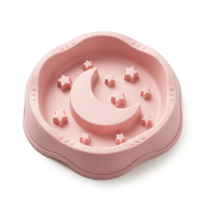 Comedero Lento para Perros con Diseño de Estrellas y Luna - Recipiente Anti-Asfixia para Mascotas con Diseño Interstellar - Estrellas y Luna - Product Image 2