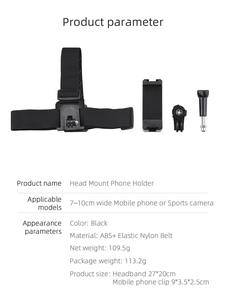 Soporte de cabeza para teléfono con cold shoe para cámara de acción, correa de cabeza POV para iPhone, Samsung, GoPro Hero 13, <span class=keywords><strong>DJI</strong></span> <span class=keywords><strong>Osmo</strong></span>, Insta360 - Product Image 2