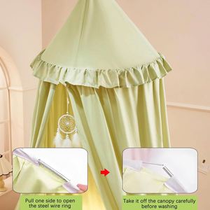 Mosquitero Colgante Redondo Tipo Domo Personalizado de Fábrica para Cama Infantil con Decoración de Habitación de Princesa - Product Image 4