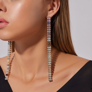 ต่างหูแฟชั่นทรงหยดน้ำ สแตนเลสสตีล 316L ชุบทอง PVD ทนทาน สวยงาม โดดเด่น - Product Image 2
