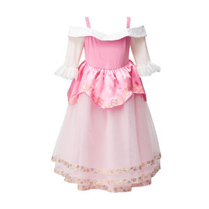ชุดคอสตูมเจ้าหญิงโอโร่จากภาพยนตร์การ์ตูนยอดนิยมสำหรับเด็ก - ชุดเดรสผ้าฝ้ายสีชมพูสุดหรู สำหรับเด็กผู้หญิงอายุ <span class=keywords><strong>5</strong></span>-10 ปี ชุดคริสต์มาสธีมปราสาท - Product Image 3