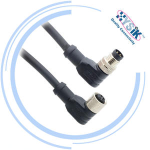 Cable moldeado M8 de 90 grados, IP67, 2, <span class=keywords><strong>3</strong></span>, 4, 5, 6, 8 posiciones, conjunto de cables de extremos dobles para sensor - Product Image 4