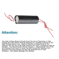 Générateur haute tension pour gants à choc électrique DC 3V-6V 400kV 400000V Module d'alimentation à augmentation de tension Forme de bobine Plastique 50Hz/60Hz