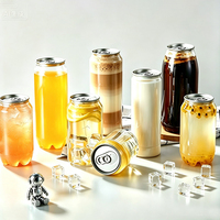 Boîte en PET de qualité alimentaire hermétique avec couvercle en aluminium, boîte transparente pour boissons, jus, café, thé, stockage, vente en gros, personnalisable