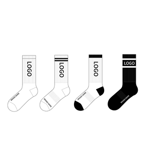 Calcetines Deportivos de Algodón de Alta Calidad HX, Puño Personalizado con Estampado, Tejido Transpirable de Secado Rápido, para Primavera, Sin Pedido Mínimo - Product Image 3