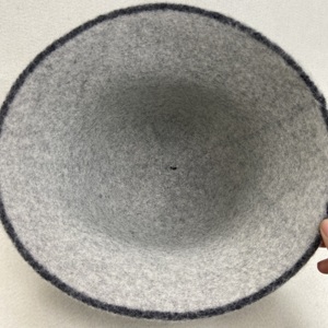 Chapeau de sauna en feutre de laine australienne bicolore <span class=keywords><strong>gris</strong></span> foncé et <span class=keywords><strong>gris</strong></span> clair, casquette épaisse de qualité supérieure à large bord, protection thermique pour spa, banya, maison - Product Image 5