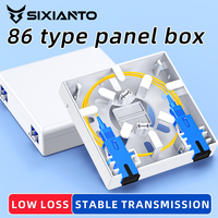 Kotak Terminal Serat Optik SIXIANTO PLC Splitter 5G, Panel Dinding 2 Port UPC, Kotak Panel FTTH Indoor
