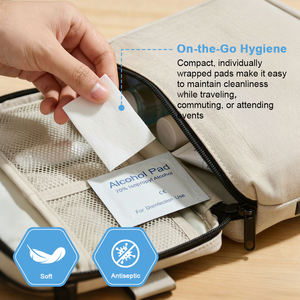 Toallitas con <span class=keywords><strong>Alcohol</strong></span> <span class=keywords><strong>Isopropílico</strong></span> al 70%, 100 Unidades, 3x6cm, Desinfección y Antiséptico, de un Solo Uso - Product Image 1