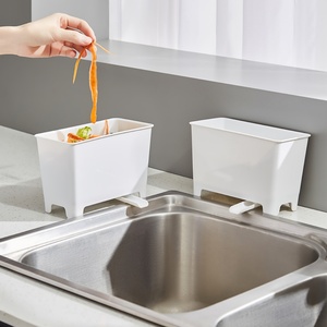 Cubo de Basura Colgante para Cocina con Tapa, Contenedor de Compost para Interiores, Cubo de Basura Montado en la Pared del Armario - Product Image 4