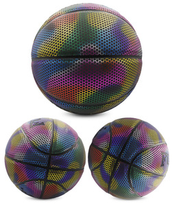 Vente chaude PU <span class=keywords><strong>basket</strong></span>-ball balle réfléchissante lueur <span class=keywords><strong>basket</strong></span>-ball taille 7 taille 5 extérieur intérieur balle rougeoyant lumineux Basketbol <span class=keywords><strong>cadeau</strong></span> - Product Image 4