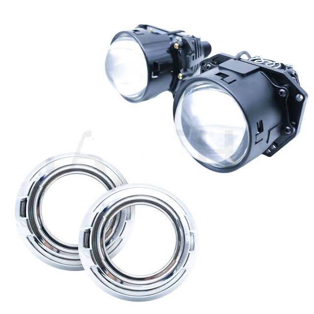 TAOCHIS 3.0 Inch M8 PRO BI LED Projector Lens 6000K  Kit and Car Shroud Retrofit Lights for Universal Car