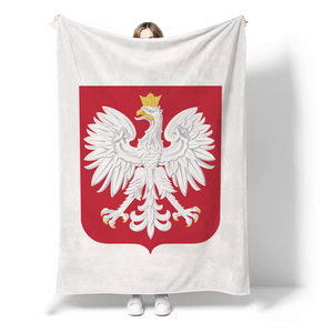 Vente en gros 2026, <span class=keywords><strong>couverture</strong></span> en flanelle <span class=keywords><strong>polaire</strong></span> personnalisée à thème d'équipe de football, impression par sublimation, <span class=keywords><strong>couverture</strong></span> blanche vierge - Product Image 4