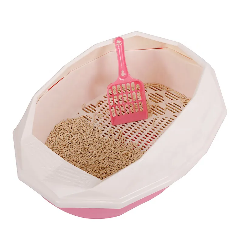Breeze Cat Litter Box System Wholesale indoor plastic cat pet training toilet litter box PP with scoop dog litter tray