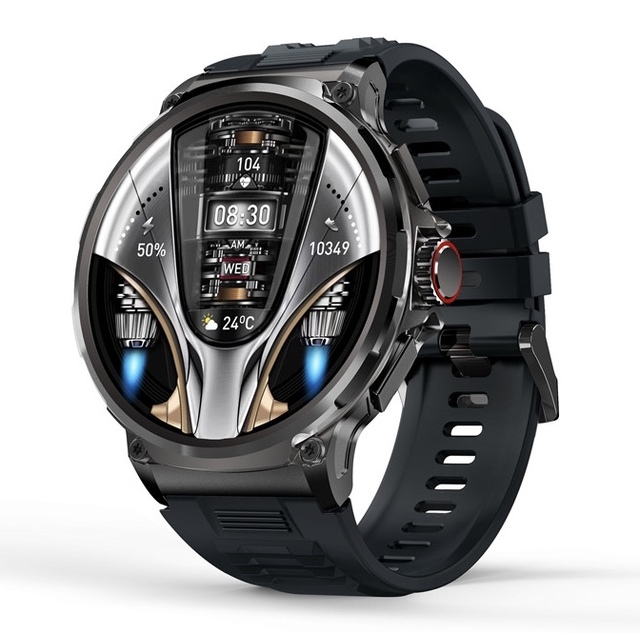 V69 Round Digital Sports Smart Watch for Men Waterproof BT Call Multi Sports Mode Low Power Consumption HR Blood Oxygen Monitor