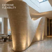 KASARO Revêtement mural extérieur flexible en travertin MCM, best-seller, pour la décoration des bâtiments, fabricant de pierre flexible